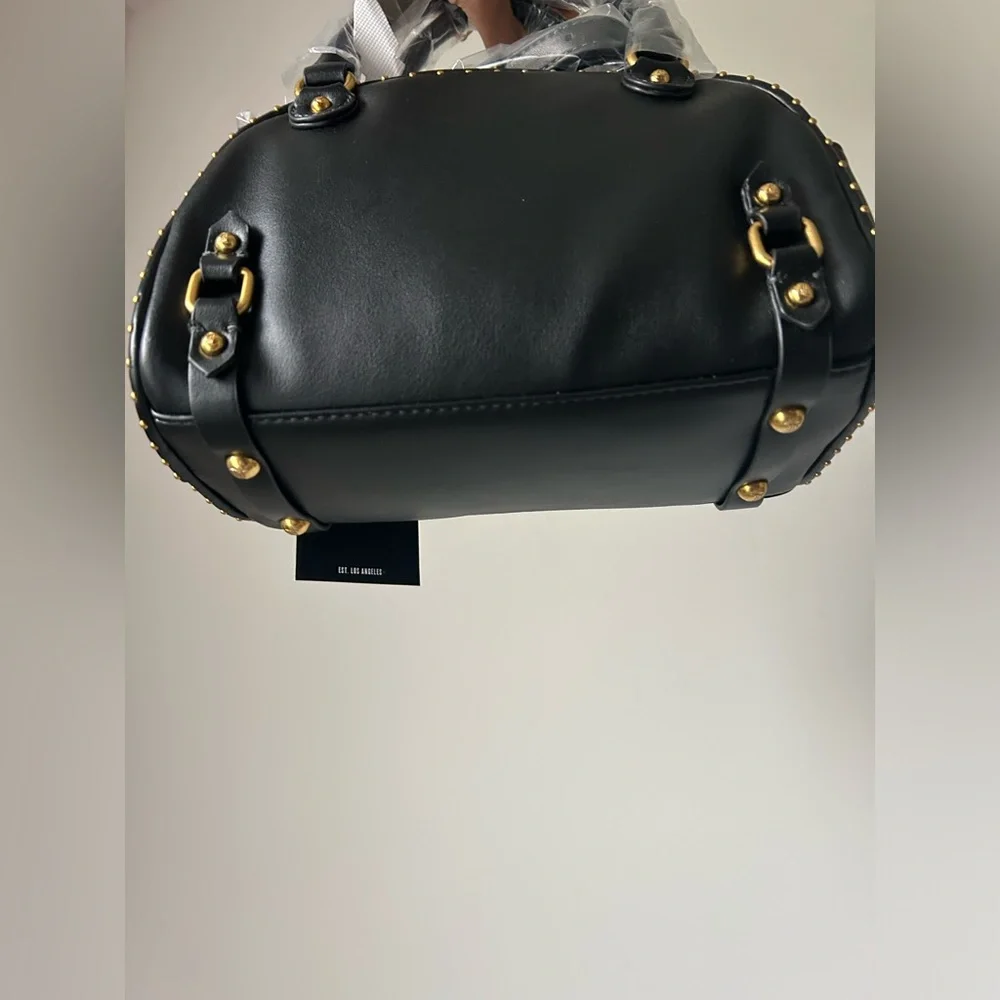 Juicy Couture UK Black Scottie Dog leather satchel Bowler Bag